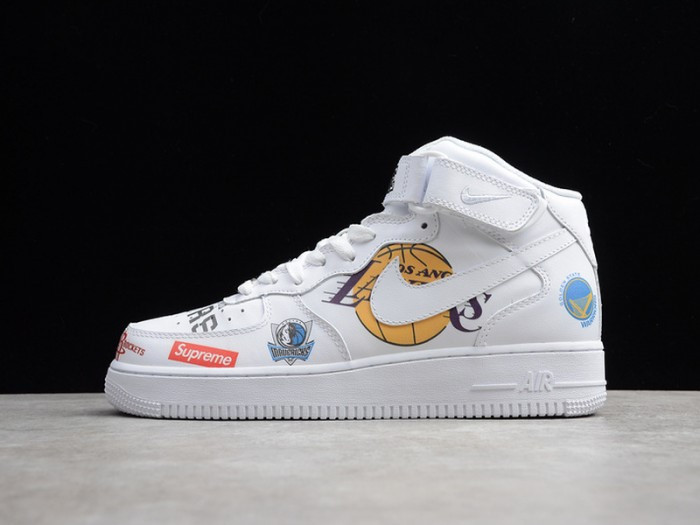 AIR FORCE 1 MID NBA WHITE AQ8017-100