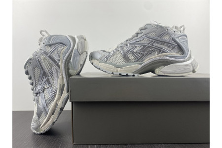 BALCIA Track Runner White Grey Silver